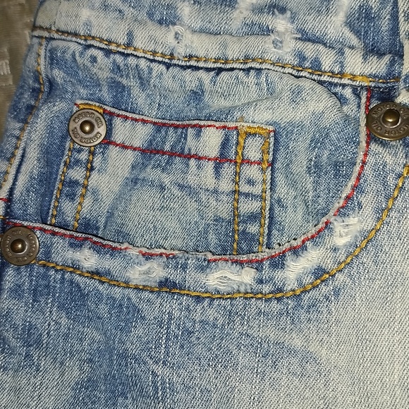 EUC Vintage 34w Motor Oil Wide Leg 90's Baggy Jeans - Picture 14 of 15